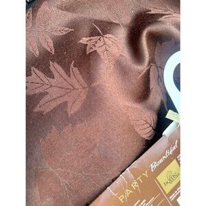 New Macy’s dinner party bountiful brown table runner 13” x 72”